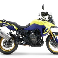 Egzoz ile uyumlu Suzuki V-STROM DL 800 DE - SE 2023-2025, Hyper Sonic Titanium, Egzoz yasal, onaylı, çıkarılabilir db killer ve bağlantı borulu susturucu 