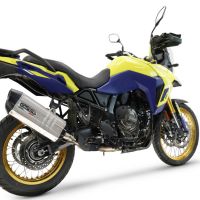Egzoz ile uyumlu Suzuki V-STROM DL 800 DE - SE 2023-2025, Hyper Sonic Titanium, Egzoz yasal, onaylı, çıkarılabilir db killer ve bağlantı borulu susturucu 