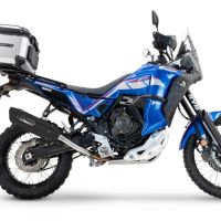 Egzoz ile uyumlu Yamaha Tenere 700 2021-2024, Furore-X Titanio Nero, Egzoz yasal, onaylı, çıkarılabilir db killer ve bağlantı borulu susturucu 
