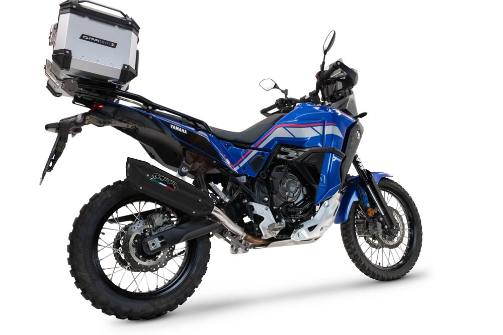 Egzoz ile uyumlu Yamaha Tenere 700 2025-2026, Furore-X Titanio Nero, Egzoz yasal, onaylı, çıkarılabilir db killer ve bağlantı borulu susturucu 