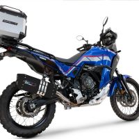 Egzoz ile uyumlu Yamaha Tenere 700 2025-2026, Hyper Sonic Black Titanium, Egzoz yasal, onaylı, çıkarılabilir db killer ve bağlantı borulu susturucu 