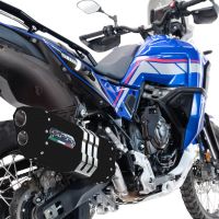 Egzoz ile uyumlu Yamaha Tenere 700 2025-2026, Hyper Sonic Black Titanium, Egzoz yasal, onaylı, çıkarılabilir db killer ve bağlantı borulu susturucu 