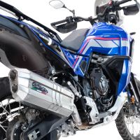 Egzoz ile uyumlu Yamaha Tenere 700 2021-2024, Hyper Sonic Inox, Egzoz yasal, onaylı, çıkarılabilir db killer ve bağlantı borulu susturucu 