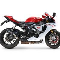 GPR exhaust compatible with  Yamaha Yzf R1-R1-M 2020-2025, M3 Black Titanium, Homologated legal slip-on exhaust including removable db killer and link pipe 