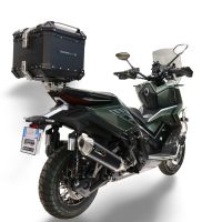Topkoffer GPR TECH compatibel met  Zontes 368 G 2025/2026 Alüminyum, gümüş renginde üst kasa, tavan rafı ve özel plaka dahil Kapasite Litre 35