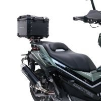 Topkoffer GPR TECH compatibel met  Zontes 368 G 2025/2026 Alüminyum, gümüş renginde üst kasa, tavan rafı ve özel plaka dahil Kapasite Litre 35