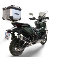 Topkoffer GPR TECH compatibel met  Zontes 368 G 2025/2026 Alüminyum, gümüş renginde üst kasa, tavan rafı ve özel plaka dahil Kapasite Litre 35