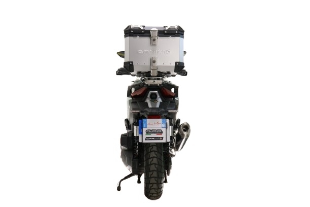 Topkoffer GPR TECH compatibel met  Zontes 368 G 2025/2026 Alüminyum, gümüş renginde üst kasa, tavan rafı ve özel plaka dahil Kapasite Litre 35
